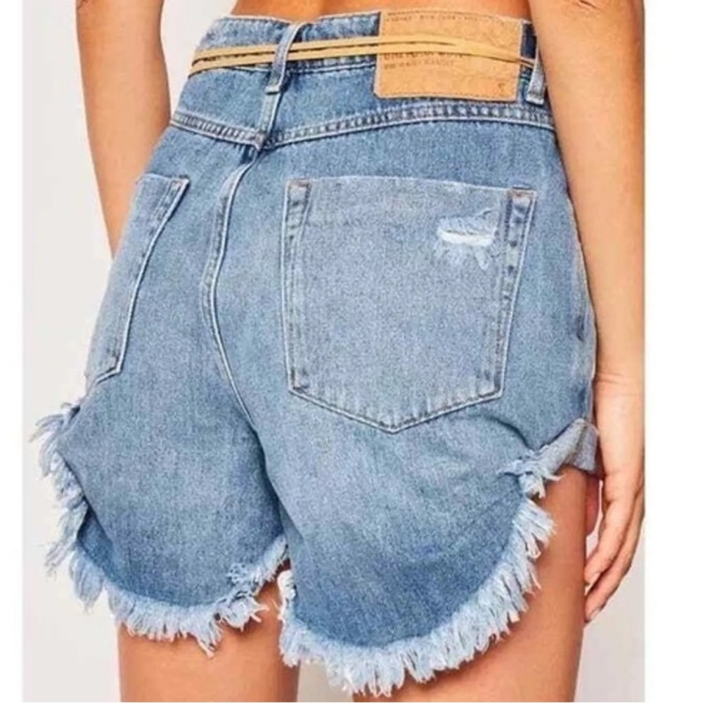 SOLD! ONE TEASPOON Mid Waist Bandit Shorts 25W 22964 NWT - Picture 3 of 12